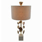 A&B Home 14" x 28" Bundle of 10 Brass & Agate Table Lamp With Shade