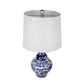A&B Home 14" x 28" Bundle of 18 Blue and White Round Ceramic Vase Lamp