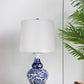 A&B Home 14" x 28" Bundle of 18 Blue and White Round Ceramic Vase Lamp