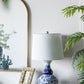 A&B Home 14" x 28" Bundle of 18 Blue and White Round Ceramic Vase Lamp