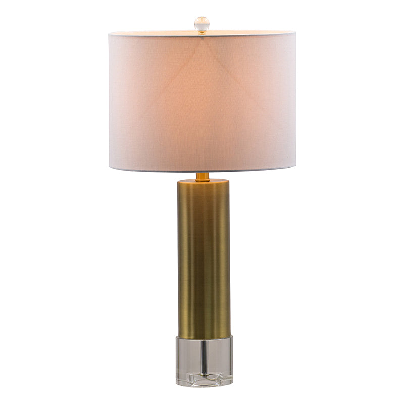 A&B Home 14" x 28" Bundle of 7 Gold Metal Table Lamp With Crystal Base