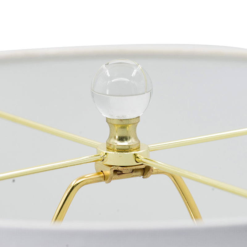 A&B Home 14" x 28" Bundle of 7 Gold Metal Table Lamp With Crystal Base