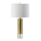A&B Home 14" x 28" Bundle of 7 Gold Metal Table Lamp With Crystal Base