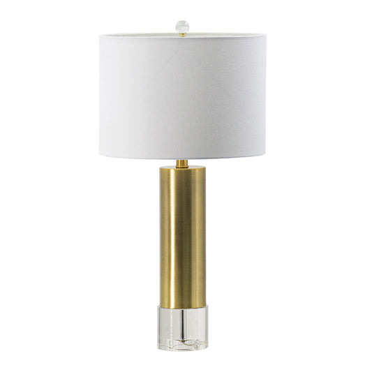 A&B Home 14" x 28" Bundle of 7 Gold Metal Table Lamp With Crystal Base