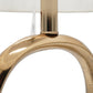 A&B Home 14" x 29" Bundle of 16 Oval-Shape Gold Cut-Out Metal Table Lamp with Cream Linen Shade