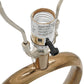 A&B Home 14" x 29" Bundle of 16 Oval-Shape Gold Cut-Out Metal Table Lamp with Cream Linen Shade