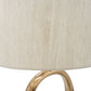 A&B Home 14" x 29" Bundle of 16 Oval-Shape Gold Cut-Out Metal Table Lamp with Cream Linen Shade