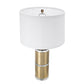 A&B Home 15" x 26" Bundle of 10 Gold and White Cylinder Table Lamp with Drum-Shape Shade