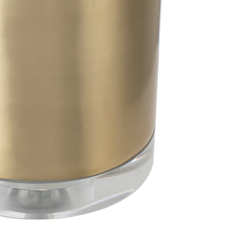 A&B Home 15" x 26" Bundle of 10 Gold and White Cylinder Table Lamp with Drum-Shape Shade