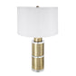 A&B Home 15" x 26" Bundle of 10 Gold and White Cylinder Table Lamp with Drum-Shape Shade
