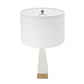 A&B Home 15" x 26" Bundle of 10 White and Gold Thin Pyramid Table Lamp with Drum Shade