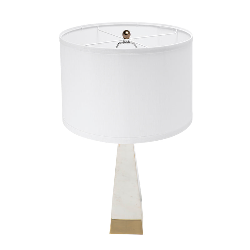 A&B Home 15" x 26" Bundle of 10 White and Gold Thin Pyramid Table Lamp with Drum Shade