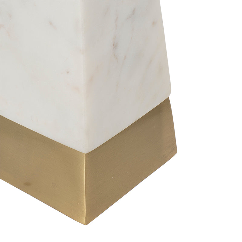 A&B Home 15" x 26" Bundle of 10 White and Gold Thin Pyramid Table Lamp with Drum Shade