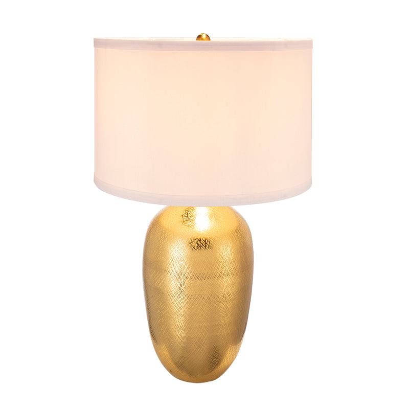 A&B Home 15" x 26" Bundle of 11 Round Gold Base Table Lamp With White Drum-Shaped Shade