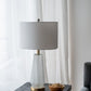 A&B Home 15" x 26" Bundle of 11 White Drum-Shaped Table Lamp
