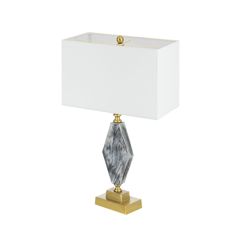 A&B Home 15" x 26" Bundle of 12 Black and White Marble Base With Gold Accent and Rectangular White Shade