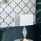 A&B Home 15" x 26" Bundle of 12 Black and White Marble Base With Gold Accent and Rectangular White Shade