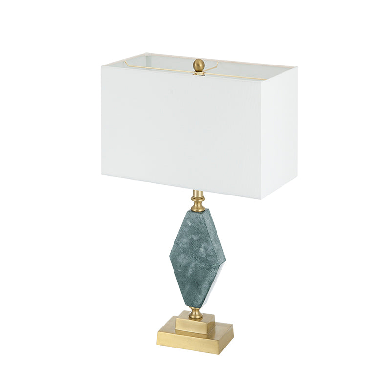 A&B Home 15" x 26" Bundle of 12 Blue Marble With Gold Accent Table Lamp With White Rectangular Shade