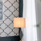 A&B Home 15" x 26" Bundle of 12 Blue Marble With Gold Accent Table Lamp With White Rectangular Shade
