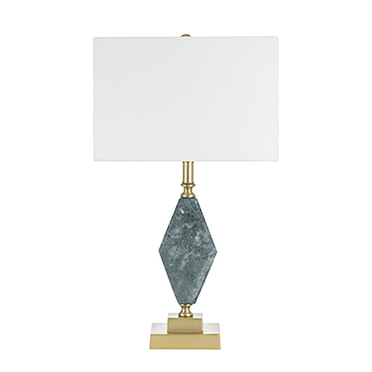 A&B Home 15" x 26" Bundle of 12 Blue Marble With Gold Accent Table Lamp With White Rectangular Shade