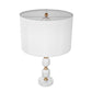 A&B Home 15" x 26" Bundle of 12 Gold and White Marble Base Table Lamp With White Drum-Shaped Shade