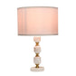 A&B Home 15" x 26" Bundle of 12 Gold and White Marble Base Table Lamp With White Drum-Shaped Shade