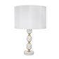 A&B Home 15" x 26" Bundle of 12 Gold and White Marble Base Table Lamp With White Drum-Shaped Shade