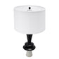 A&B Home 15" x 27" Bundle of 11 Black and White Table Lamp with Two Varying Disc Accents and White Drum-Shaped Shade