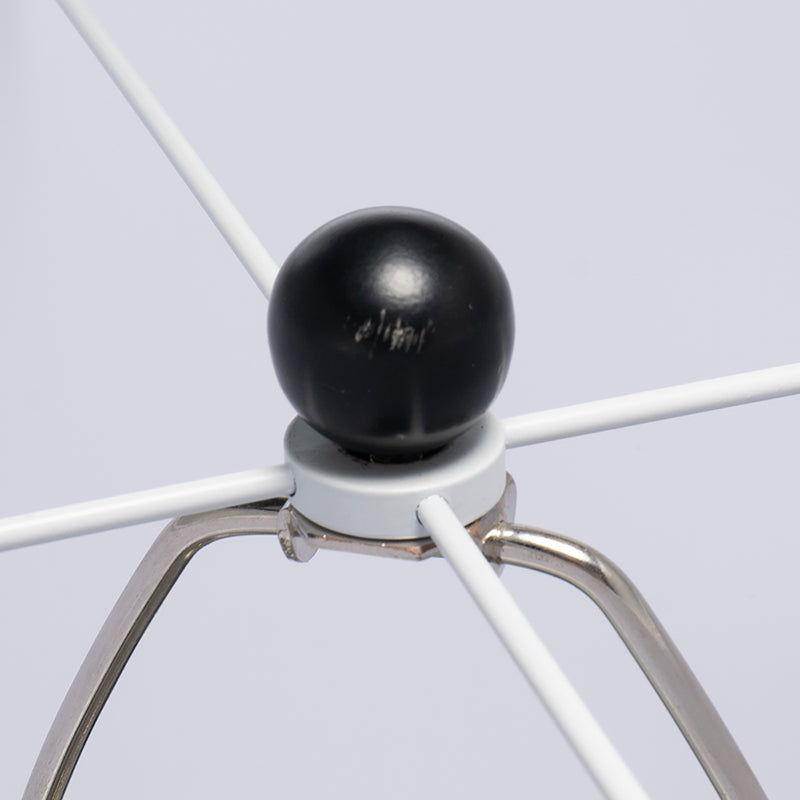 A&B Home 15" x 27" Bundle of 11 Black and White Table Lamp with Two Varying Disc Accents and White Drum-Shaped Shade
