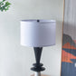 A&B Home 15" x 27" Bundle of 11 Black and White Table Lamp with Two Varying Disc Accents and White Drum-Shaped Shade