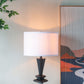 A&B Home 15" x 27" Bundle of 11 Black and White Table Lamp with Two Varying Disc Accents and White Drum-Shaped Shade