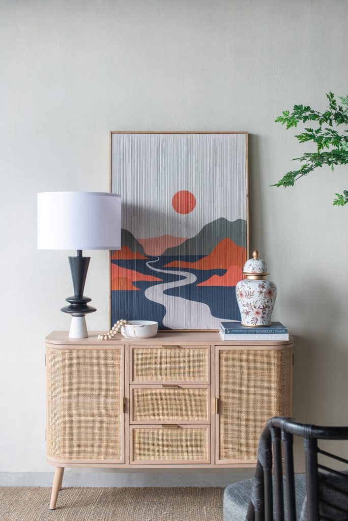 A&B Home 15" x 27" Bundle of 11 Black and White Table Lamp with Two Varying Disc Accents and White Drum-Shaped Shade