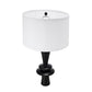 A&B Home 15" x 27" Bundle of 12 Black Table Lamp with Two Varying Disc Accents and White Drum-Shaped Shade