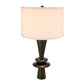 A&B Home 15" x 27" Bundle of 12 Black Table Lamp with Two Varying Disc Accents and White Drum-Shaped Shade