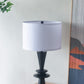 A&B Home 15" x 27" Bundle of 12 Black Table Lamp with Two Varying Disc Accents and White Drum-Shaped Shade