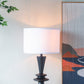 A&B Home 15" x 27" Bundle of 12 Black Table Lamp with Two Varying Disc Accents and White Drum-Shaped Shade