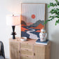 A&B Home 15" x 27" Bundle of 12 Black Table Lamp with Two Varying Disc Accents and White Drum-Shaped Shade