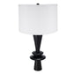 A&B Home 15" x 27" Bundle of 12 Black Table Lamp with Two Varying Disc Accents and White Drum-Shaped Shade