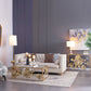 A&B Home 15" x 27" Bundle of 12 Gold and White Marble Base Table Lamp With White Drum-Shaped Shade