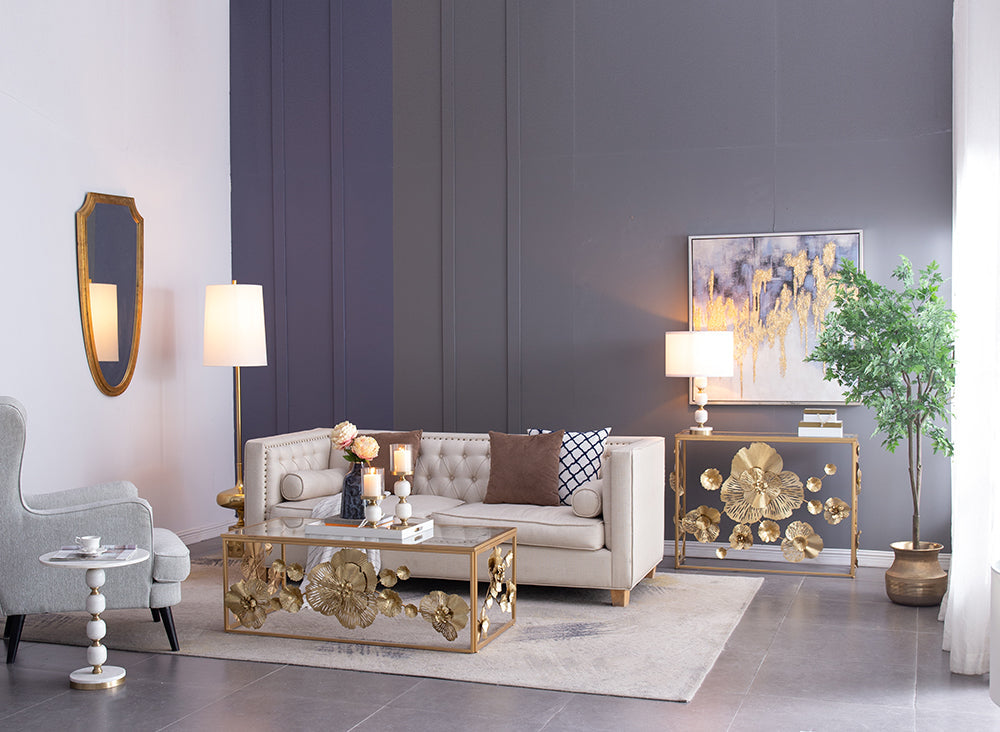 A&B Home 15" x 27" Bundle of 12 Gold and White Marble Base Table Lamp With White Drum-Shaped Shade