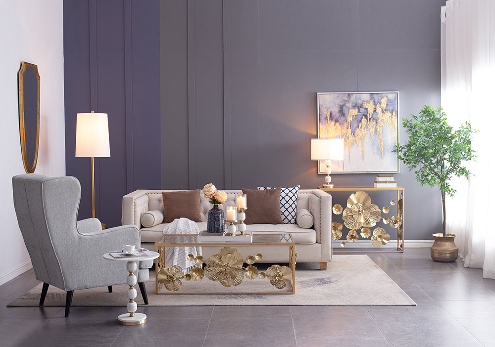 A&B Home 15" x 27" Bundle of 12 Gold and White Marble Base Table Lamp With White Drum-Shaped Shade