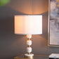 A&B Home 15" x 27" Bundle of 12 Gold and White Marble Base Table Lamp With White Drum-Shaped Shade