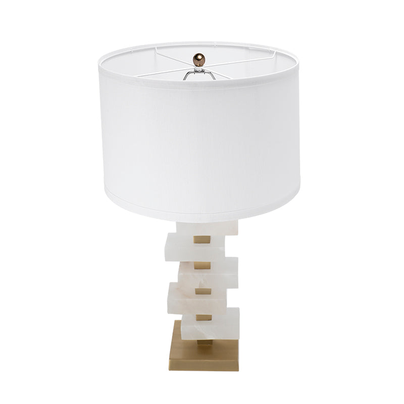 A&B Home 15" x 27" Bundle of 8 White and Gold Alabaster Slab Table Lamp