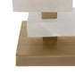 A&B Home 15" x 27" Bundle of 8 White and Gold Alabaster Slab Table Lamp