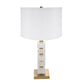A&B Home 15" x 27" Bundle of 8 White and Gold Alabaster Slab Table Lamp