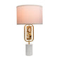A&B Home 15" x 28" Bundle of 10 Agate and Gold Table Lamp With Drum-Shaped Shade