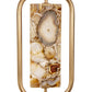 A&B Home 15" x 28" Bundle of 10 Agate and Gold Table Lamp With Drum-Shaped Shade