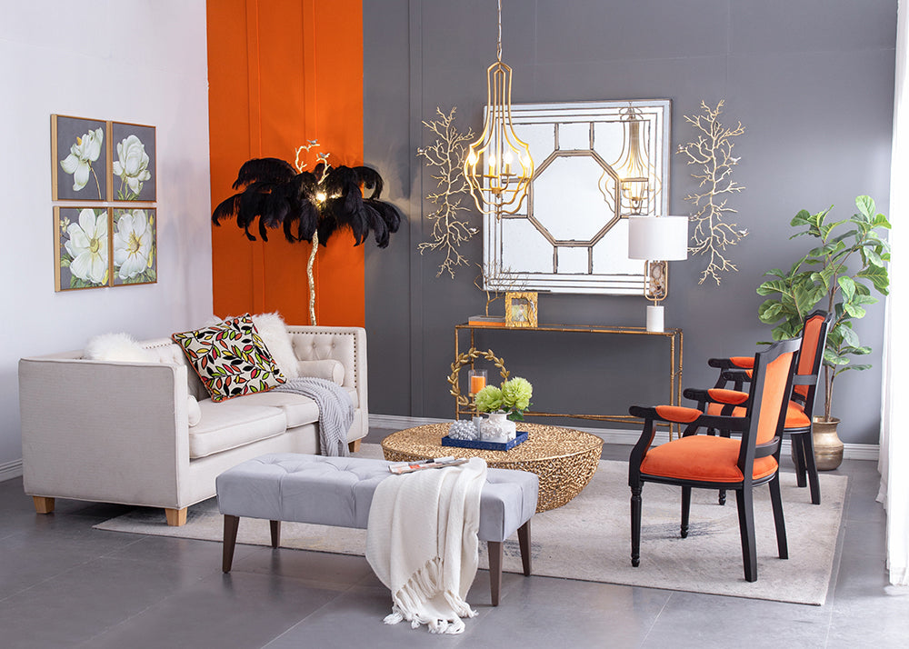 A&B Home 15" x 28" Bundle of 10 Agate and Gold Table Lamp With Drum-Shaped Shade