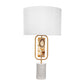 A&B Home 15" x 28" Bundle of 10 Agate and Gold Table Lamp With Drum-Shaped Shade