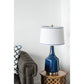 A&B Home 15" x 28" Bundle of 10 Blue Bottle Ceramic Table Lamp With White Drum Shade